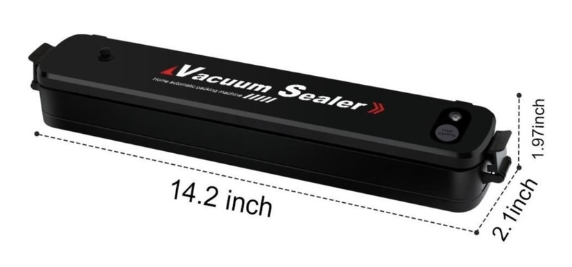 Selladora al vacío automática 90W con medidas del producto