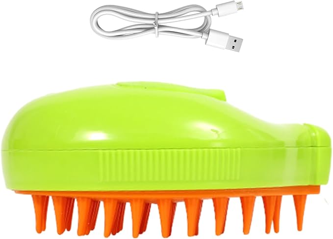 Cepillo vaporizador para mascotas con depósito y cerdas