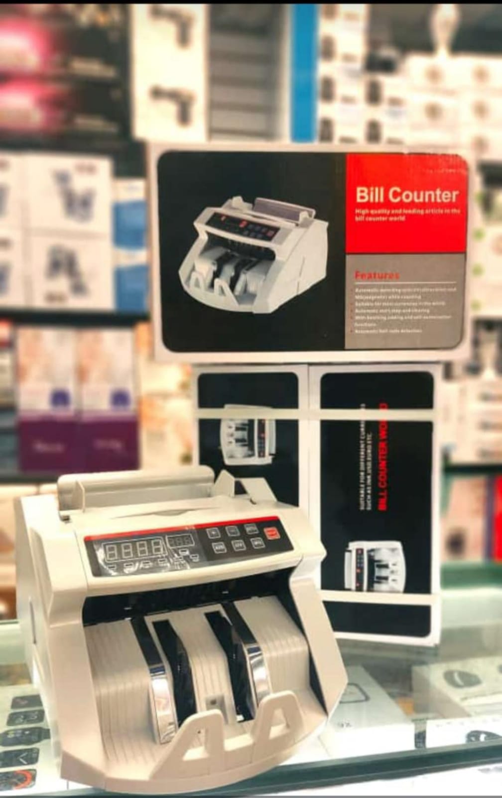 Máquina contadora de billetes con funciones de conteo y detección UV/MG para negocios